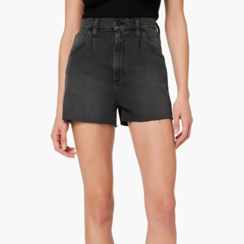 Joe's Jeans Pleated Black Denim Shorts
